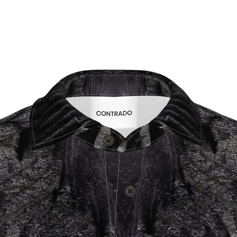 Men's Polo Shirt: Charcoal formed approximately 50,000 years ago when lava from a Washington State volcano engulfed vegetation, carbonizing it.