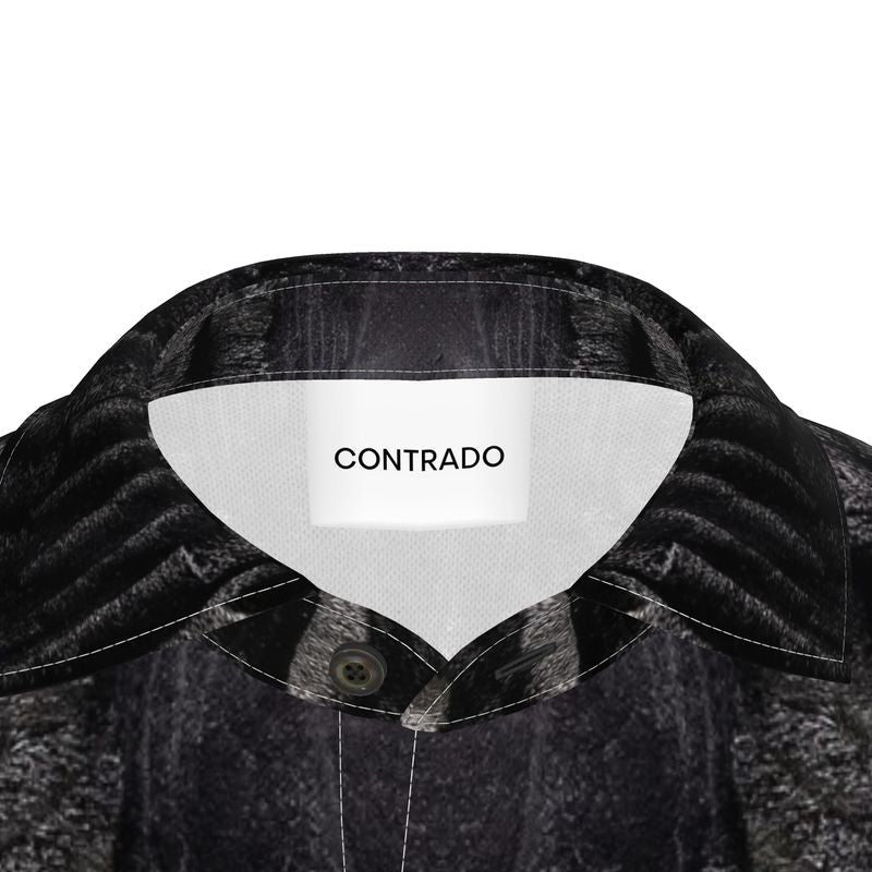 Men's Polo Shirt: Charcoal formed approximately 50,000 years ago when lava from a Washington State volcano engulfed vegetation, carbonizing it.