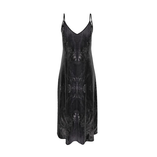 Slip Dress: Charcoal formed approximately 50,000 years ago when lava from a Washington State volcano engulfed tree, carbonizing it.
