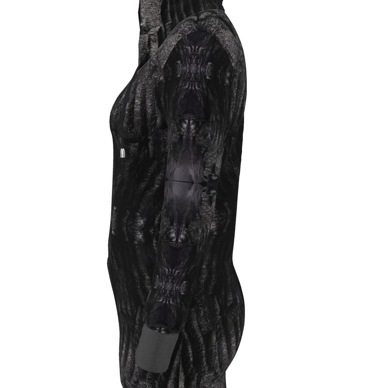 Hoodie Dress: Charcoal formed approximately 50,000 years ago when lava from a Washington State volcano engulfed tree, carbonizing it.