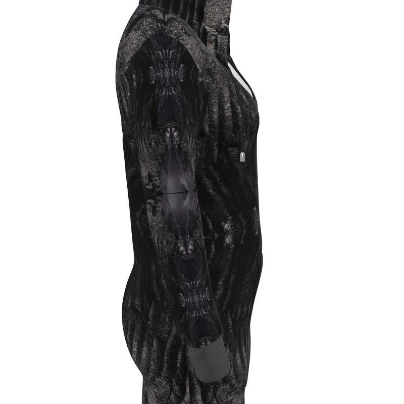 Hoodie Dress: Charcoal formed approximately 50,000 years ago when lava from a Washington State volcano engulfed tree, carbonizing it.