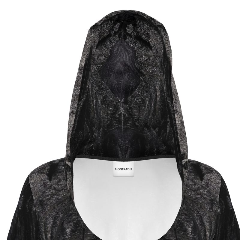 Hoodie Dress: Charcoal formed approximately 50,000 years ago when lava from a Washington State volcano engulfed tree, carbonizing it.