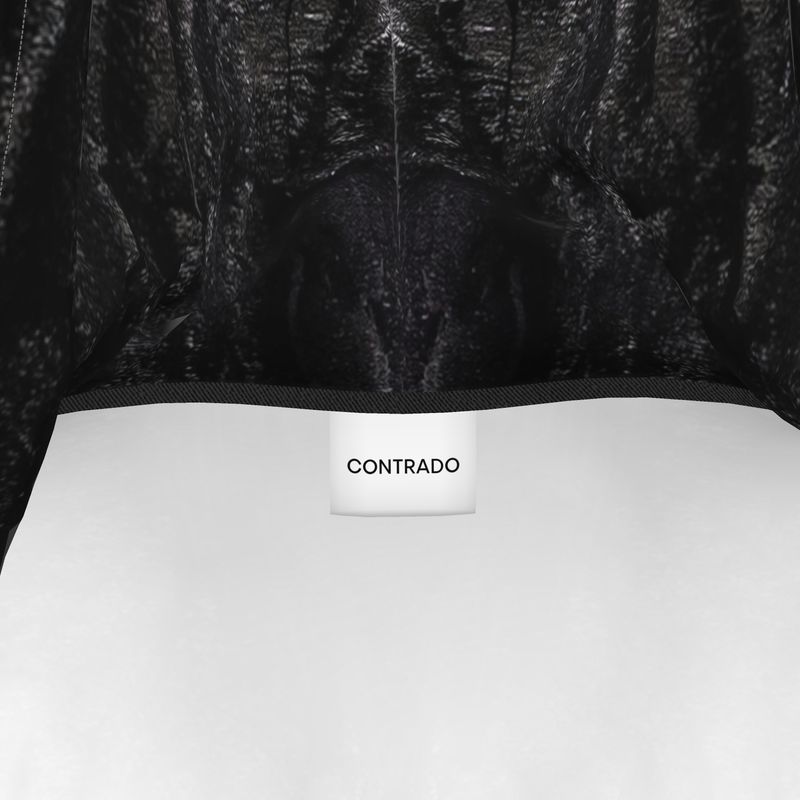 Hoodie Dress: Charcoal formed approximately 50,000 years ago when lava from a Washington State volcano engulfed tree, carbonizing it.