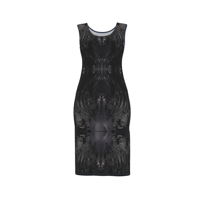 Bodycon Dress: Charcoal formed approximately 50,000 years ago when lava from a Washington State volcano engulfed tree, carbonizing it.