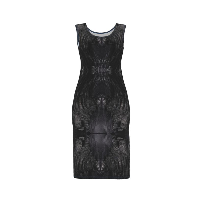 Bodycon Dress: Charcoal formed approximately 50,000 years ago when lava from a Washington State volcano engulfed tree, carbonizing it.
