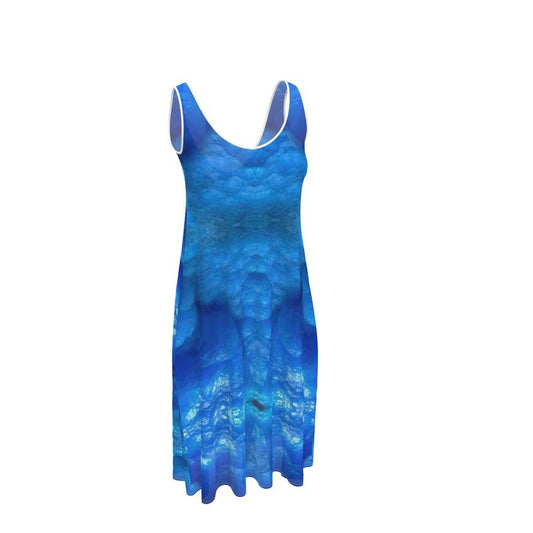 Sleeveless Midi Dress: Hemimorphite, China, Ex John Veevart