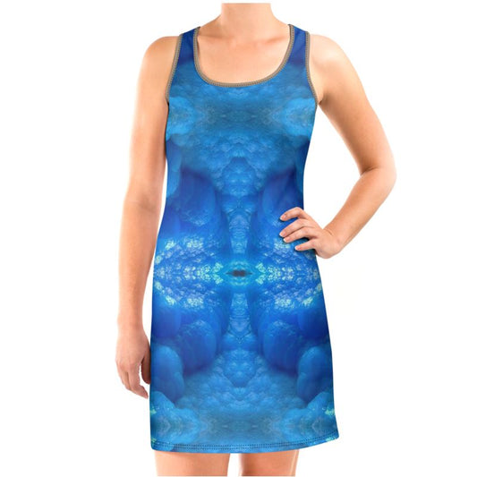 Halter Dress: Hemimorphite, China, Ex John Veevart
