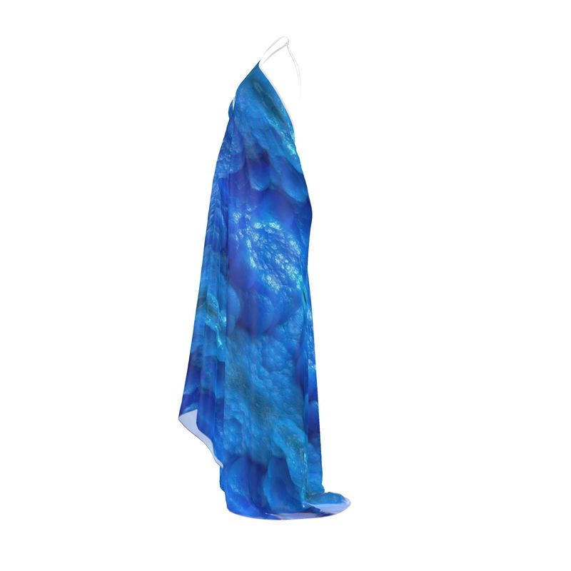 Halterneck backless dress: Hemimorphite, China, Ex John Veevart