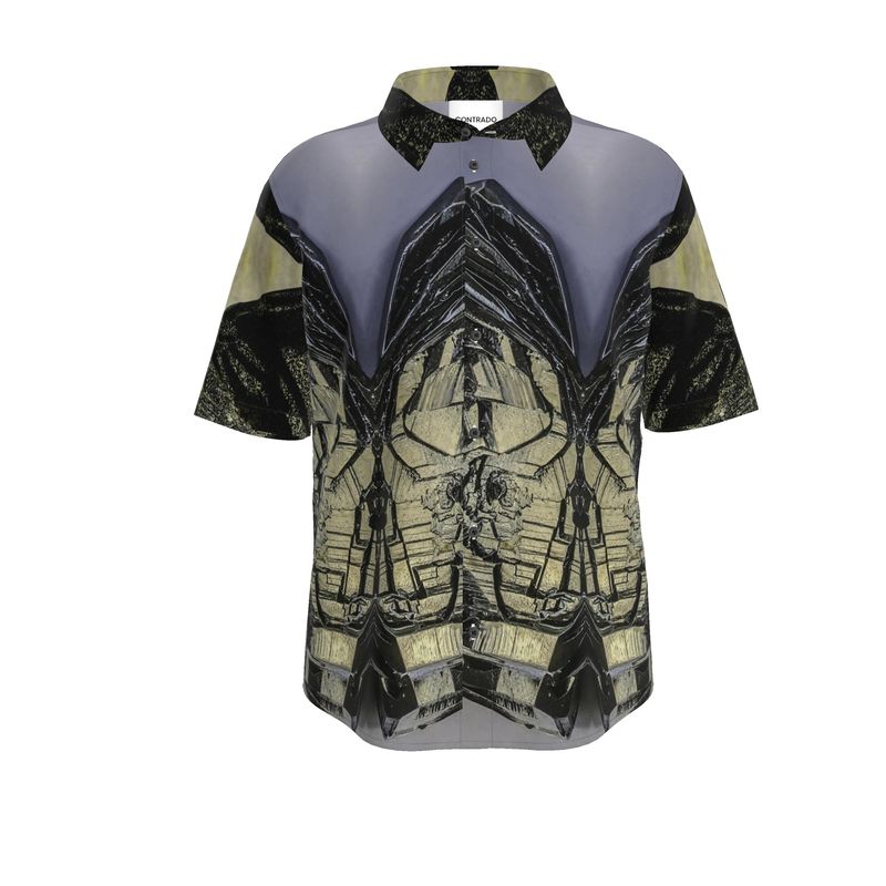 Mens Short Sleeve Shirt: Hematite, Nador, Morocco