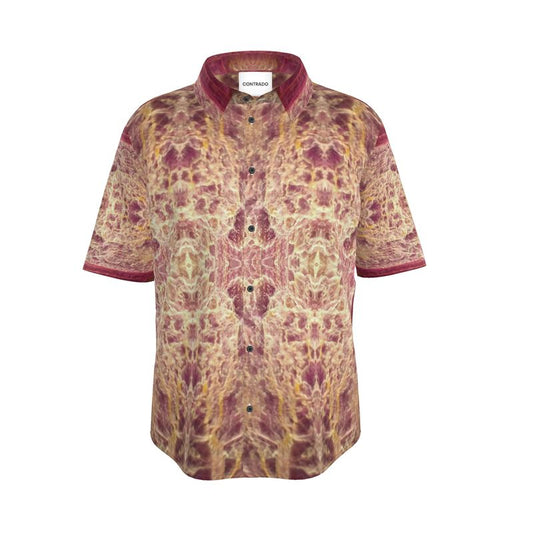Mens Short Sleeve Shirt: Lepdolite, Twin Crystal , Brazil