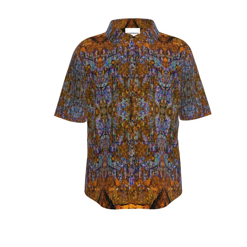 Mens Short Sleeve Shirt: Limonite pseudo Pyrite, Irridescent, Raleigh