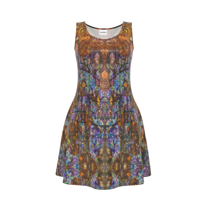 Skater Dress: Limonite, Iridescent in Bright Sun, Raleigh, North Carolina
