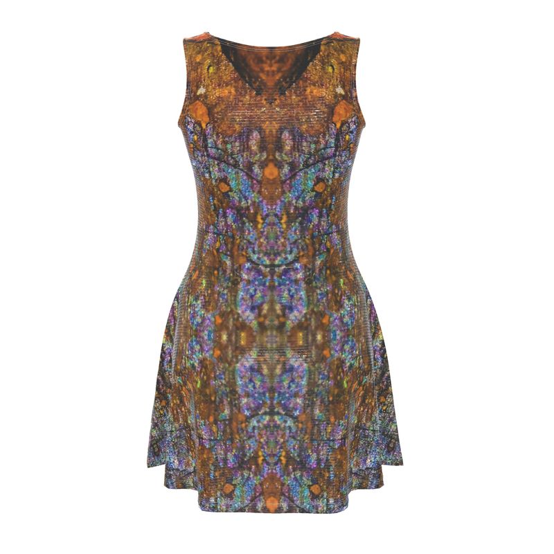 Skater Dress: Limonite, Iridescent in Bright Sun, Raleigh, North Carolina