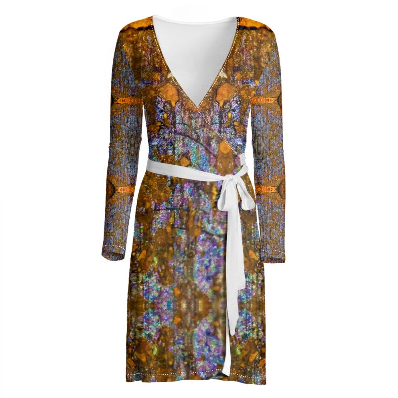 Wrap Dress: Limonite, Iridescent in Bright Sun, Raleigh, North Carolina
