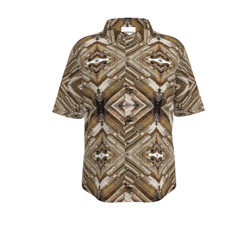 Mens Short Sleeve Shirt: Limonite pseudo after Pyrite, Raleigh, North Carolina