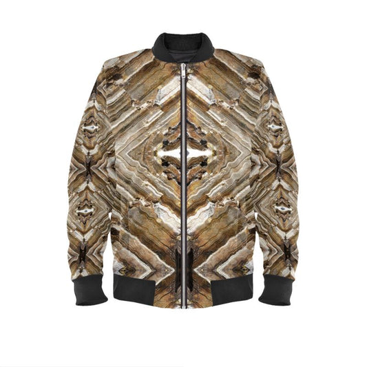 Mens Bomber Jacket: Limonite pseudo after Pyrite, Raleigh, North Carolina