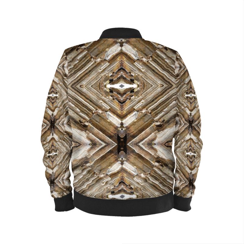 Mens Bomber Jacket: Limonite pseudo after Pyrite, Raleigh, North Carolina