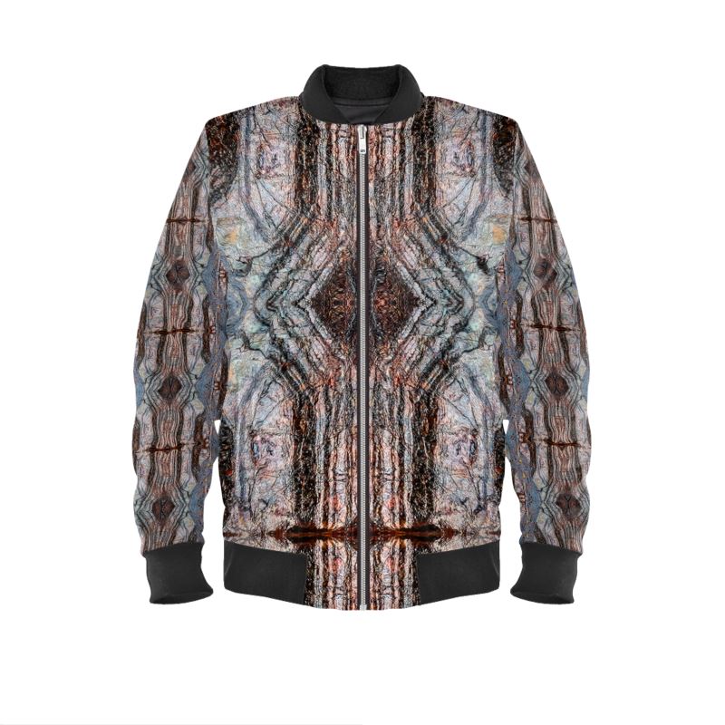 Mens Bomber Jacket: Limonite pseudo Pyrite, Iridescent, Raleigh, North Carolina