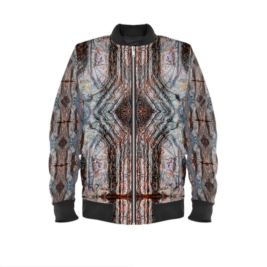 Mens Bomber Jacket: Limonite pseudo Pyrite, Iridescent, Raleigh, North Carolina