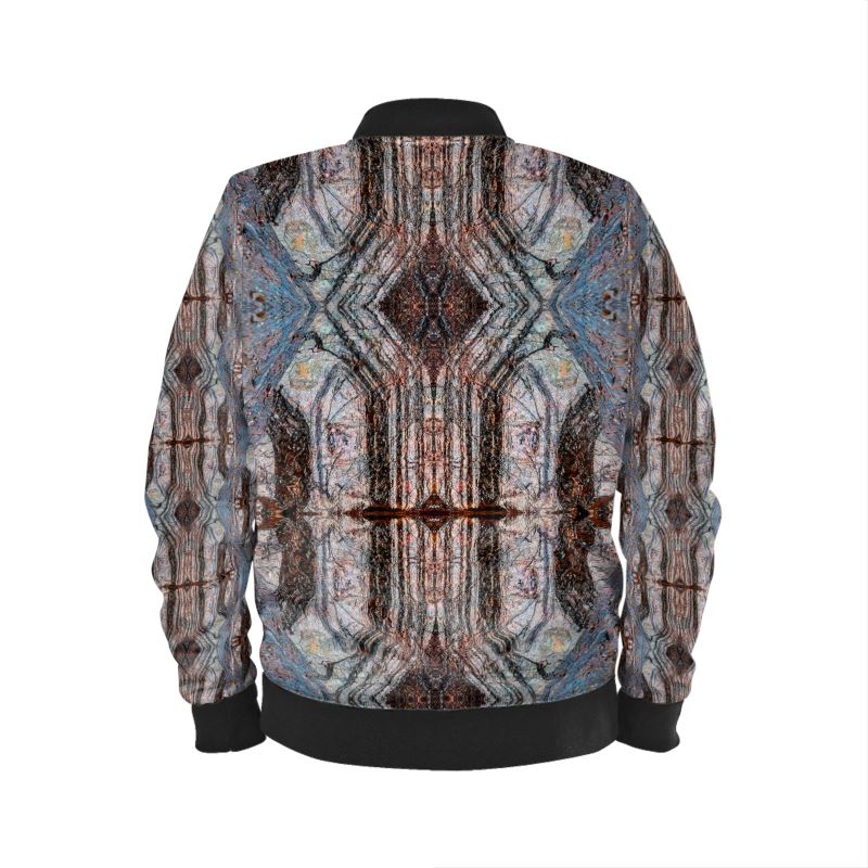 Mens Bomber Jacket: Limonite pseudo Pyrite, Iridescent, Raleigh, North Carolina