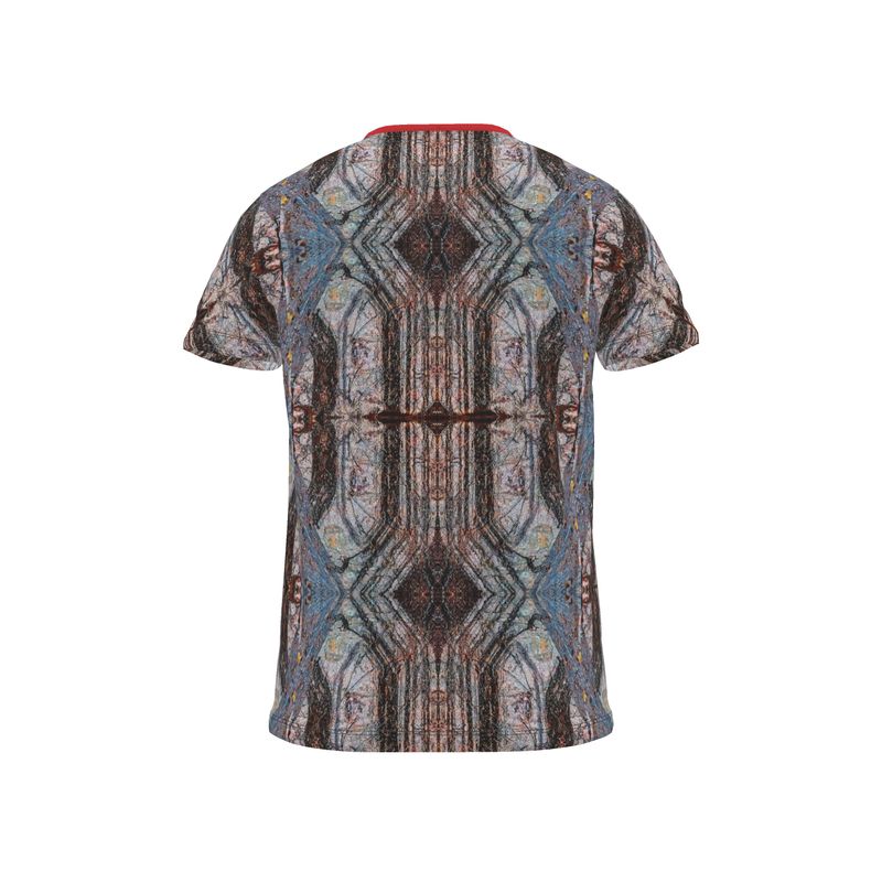 Cut and Sew All Over Print T-Shirt: Limonite pseudo Pyrite, Iridescent, Raleigh, North Carolina