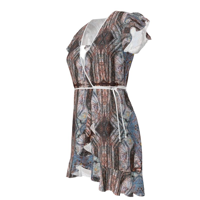 Tea DressHalterneck backless dress: Limonite pseudo Pyrite, Irridescent, Raleigh
