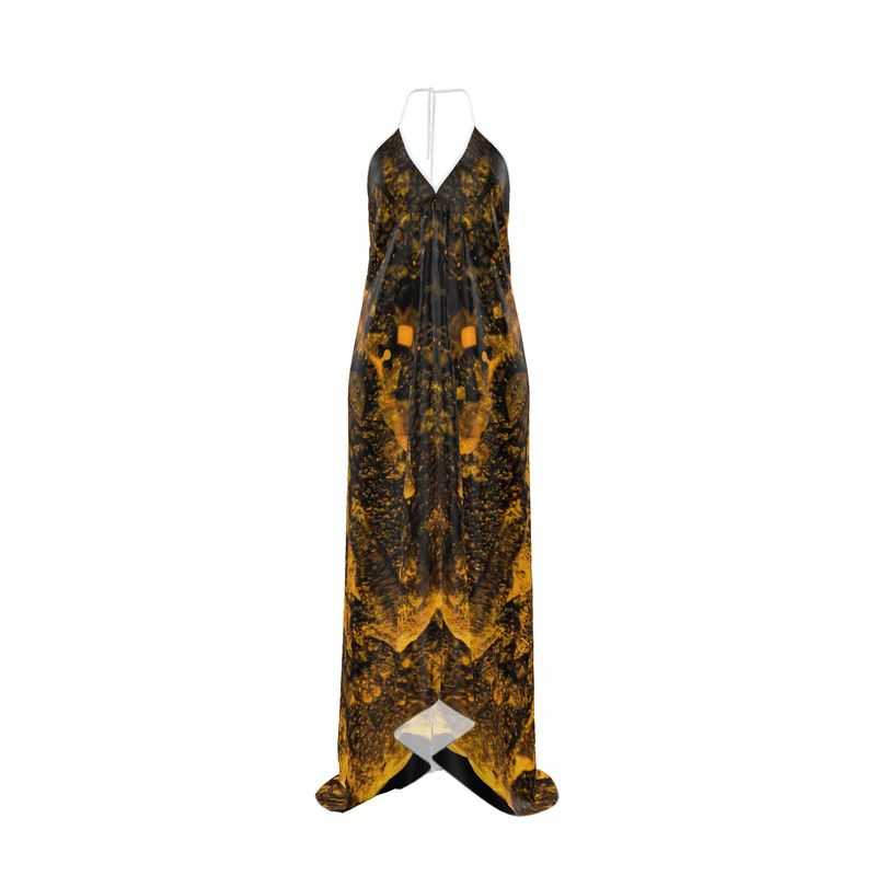 Halterneck Backless Dress: Limonite On Goethite, Spain