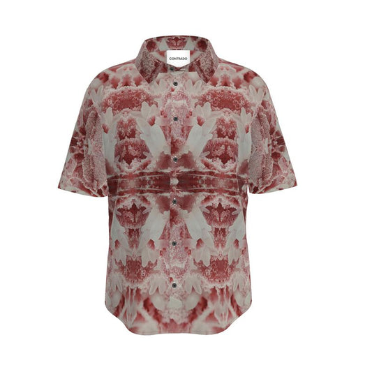 Mens Short Sleeve Shirt: Rhodochrosite and Quartz, Bulgaria