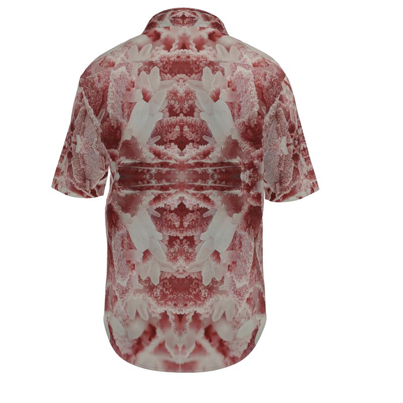 Mens Short Sleeve Shirt: Rhodochrosite and Quartz, Bulgaria