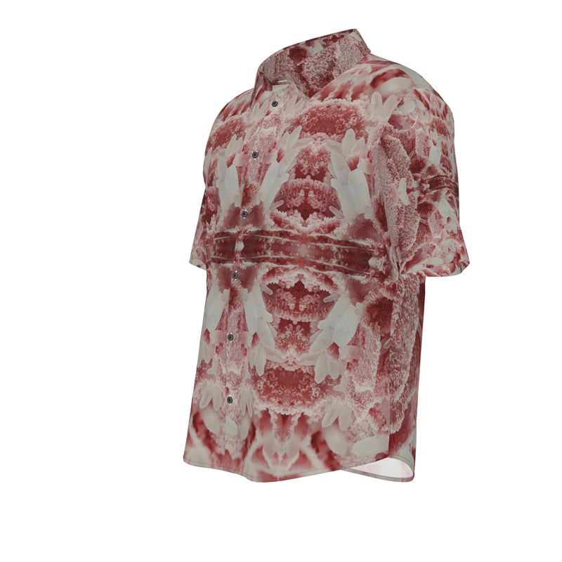 Mens Short Sleeve Shirt: Rhodochrosite and Quartz, Bulgaria