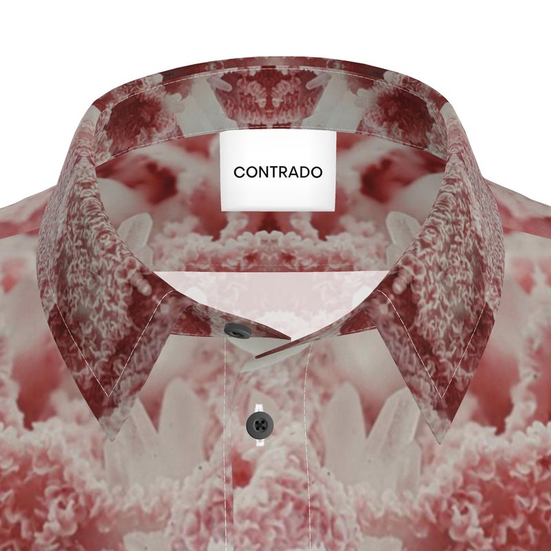 Mens Short Sleeve Shirt: Rhodochrosite and Quartz, Bulgaria