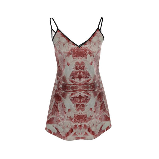 Mini Slip Dress: Rhodochrosite and Quartz Crystals, Bulgaria