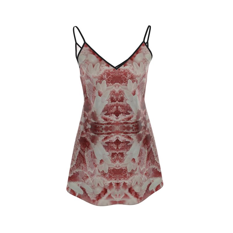 Mini Slip Dress: Rhodochrosite and Quartz Crystals, Bulgaria