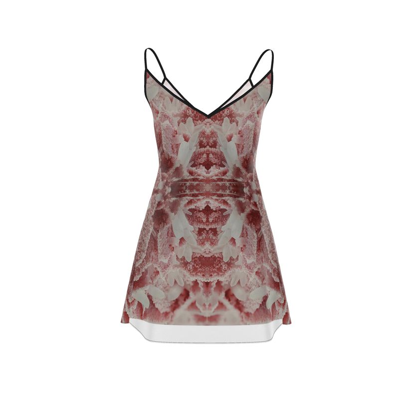 Mini Slip Dress: Rhodochrosite and Quartz Crystals, Bulgaria
