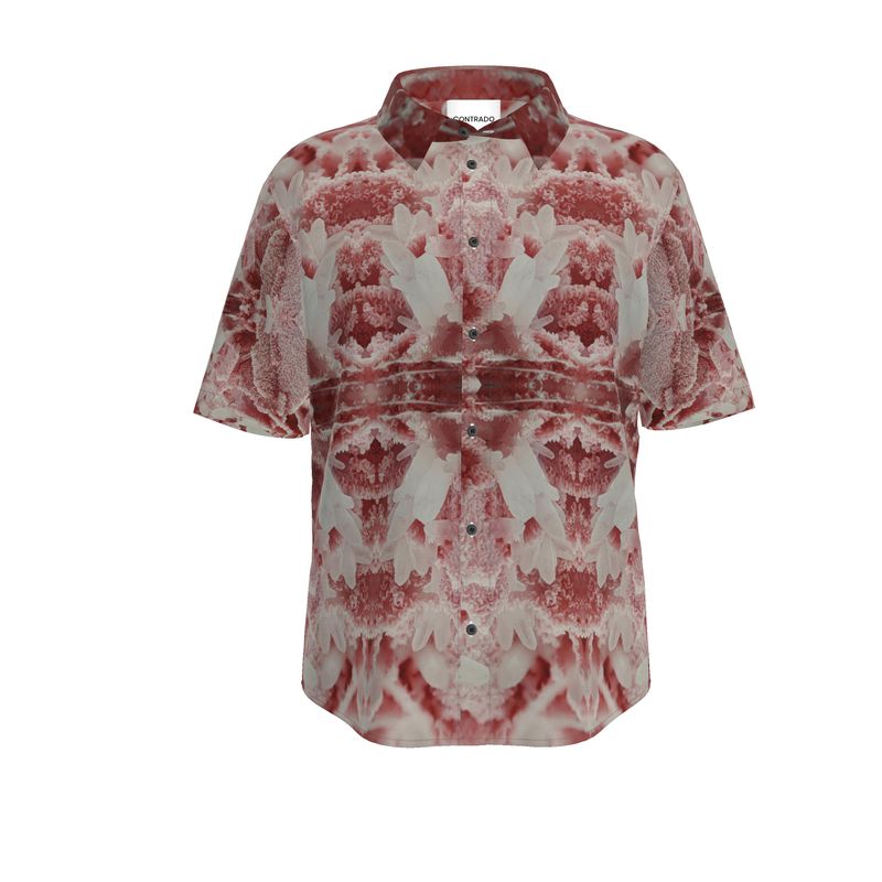Mens Short Sleeve Shirt: Rhodochrosite and Quartz, Bulgaria
