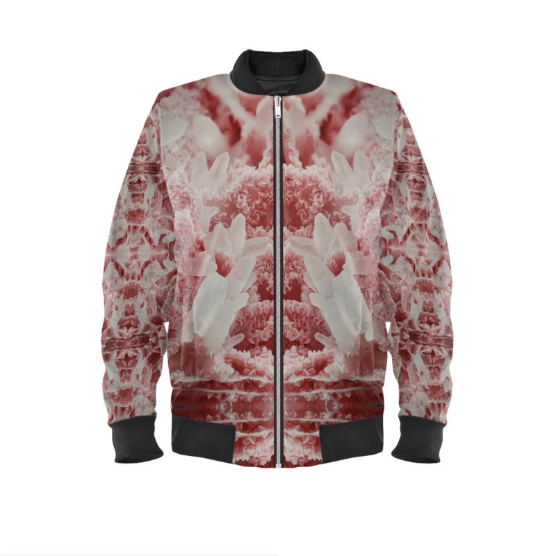 Mens Bomber Jacket: Rhodocrosite and Quartz Crystals, Bulgaria