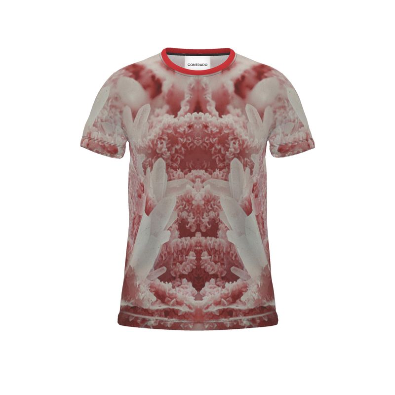 Cut and Sew All Over Print T-Shirt: Rhodochrosite and Quartz Crystals, Bulgaria