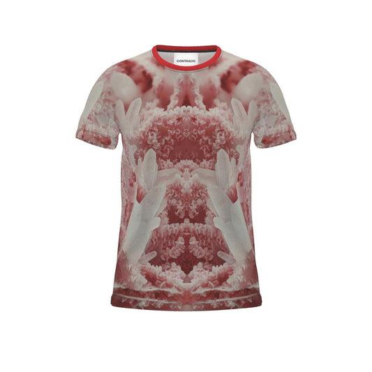 Cut and Sew All Over Print T-Shirt: Rhodochrosite and Quartz Crystals, Bulgaria