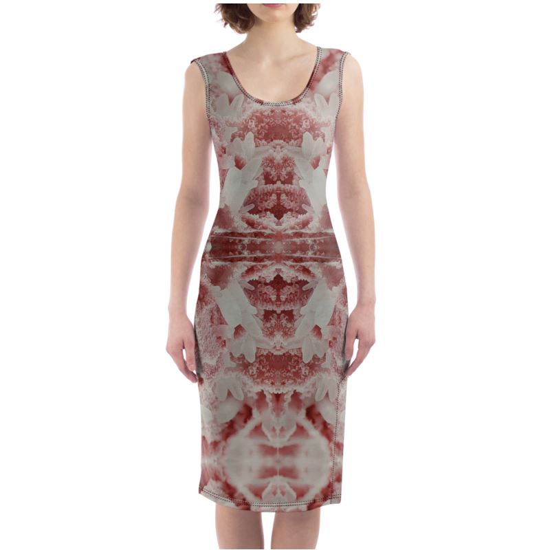 Bodycon Dress: Rhodochrosite and Quartz Crystals, Bulgaria
