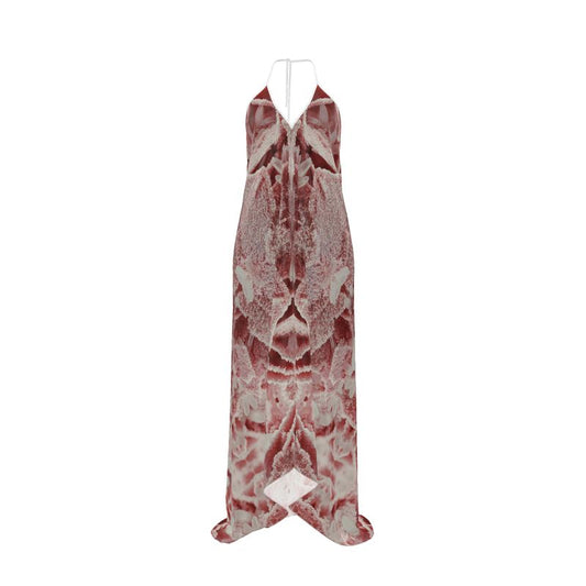 Halterneck backless dress: Rhodochrosite and Quartz Crystals, Bulgaria
