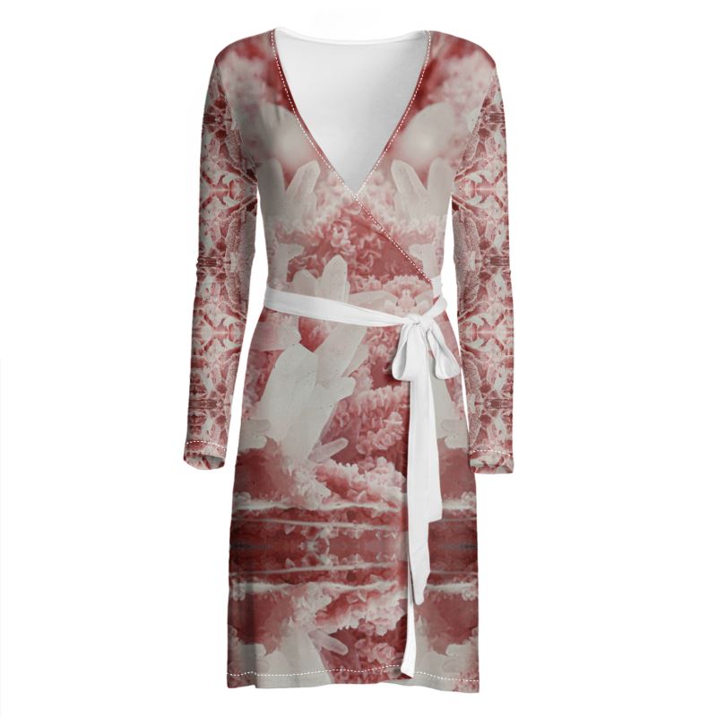 Wrap Dress: Rhodochrosite and Quartz Crystals, Bulgaria