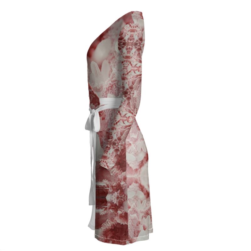 Wrap Dress: Rhodochrosite and Quartz Crystals, Bulgaria