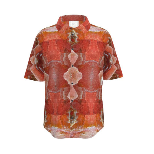 Mens Short Sleeve Shirt: Rhodochrosite, Mt. St, Hilaire, Monteregie, Quebec, Canada, EX Neal Pfaff, Original Color