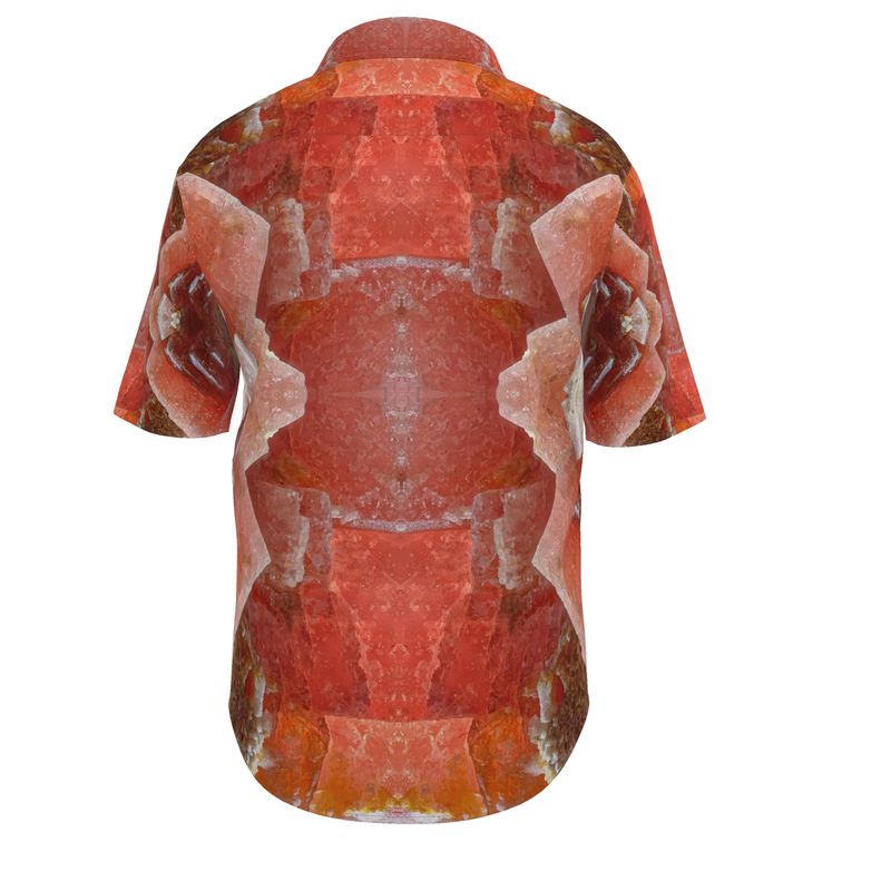 Mens Short Sleeve Shirt: Rhodochrosite, Mt. St, Hilaire, Monteregie, Quebec, Canada, EX Neal Pfaff, Original Color