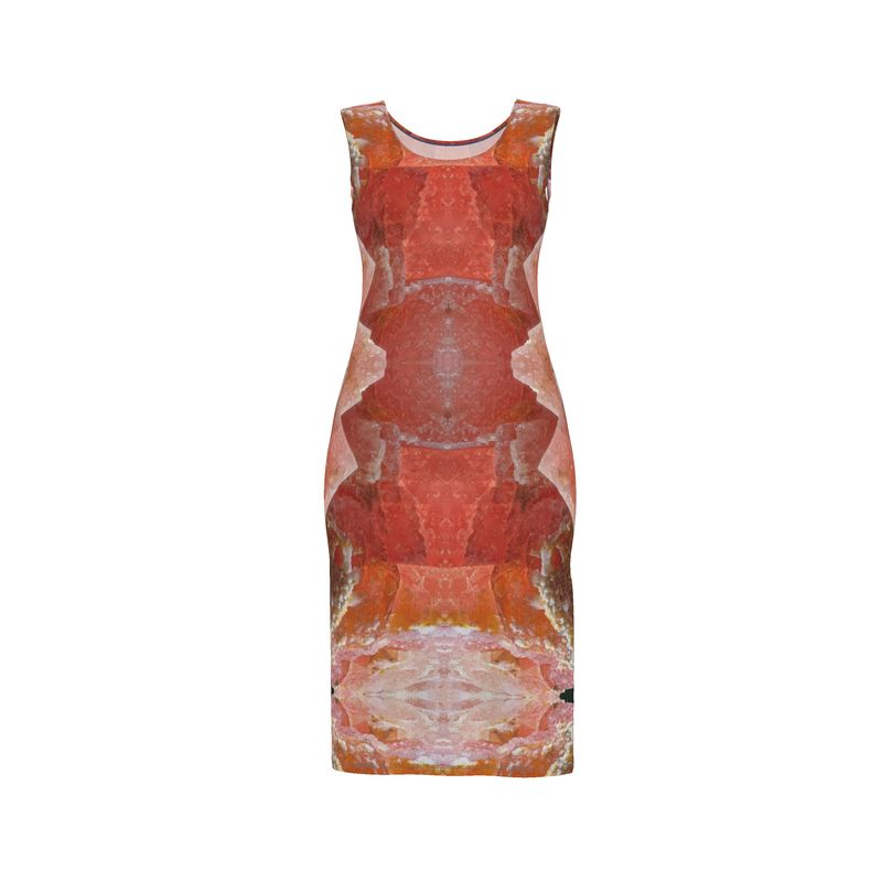 Bodycon Dress: Rhodochrosite, Proudettes Quarry, Mount Saint Hilaire, Quebec, Canada, ex Neal Pfaff, Original Color