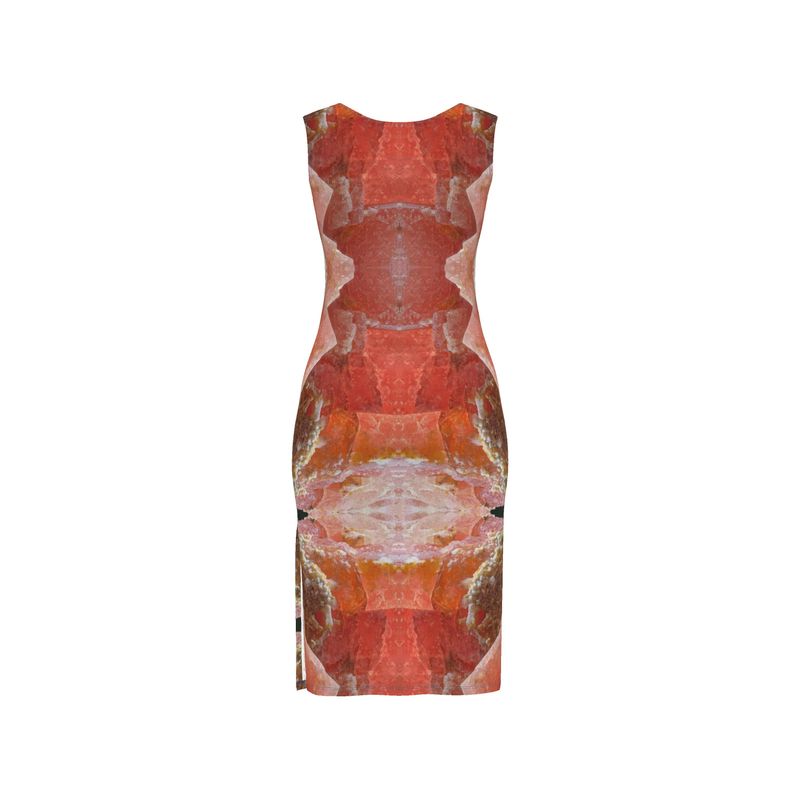 Bodycon Dress: Rhodochrosite, Proudettes Quarry, Mount Saint Hilaire, Quebec, Canada, ex Neal Pfaff, Original Color