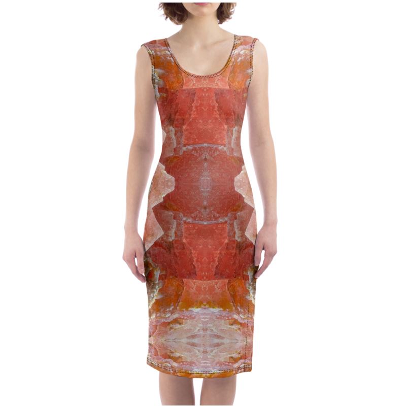 Bodycon Dress: Rhodochrosite, Mt. St, Hilaire, Monteregie, Quebec, Canada, EX Neal Pfaff, Original Color