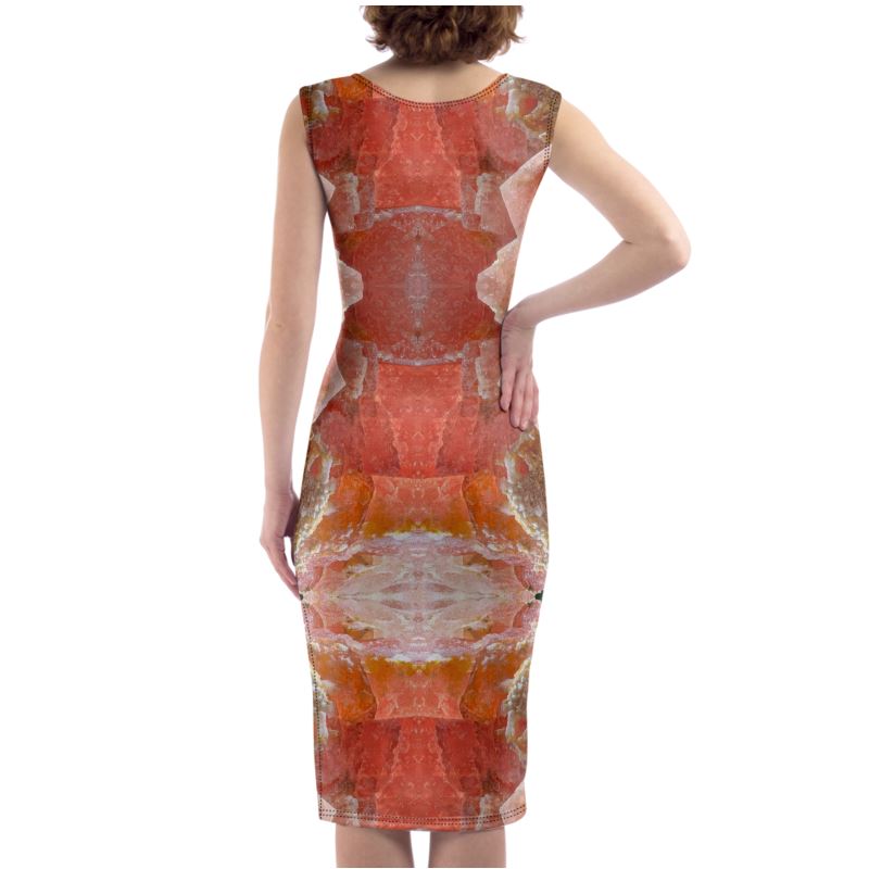 Bodycon Dress: Rhodochrosite, Mt. St, Hilaire, Monteregie, Quebec, Canada, EX Neal Pfaff, Original Color