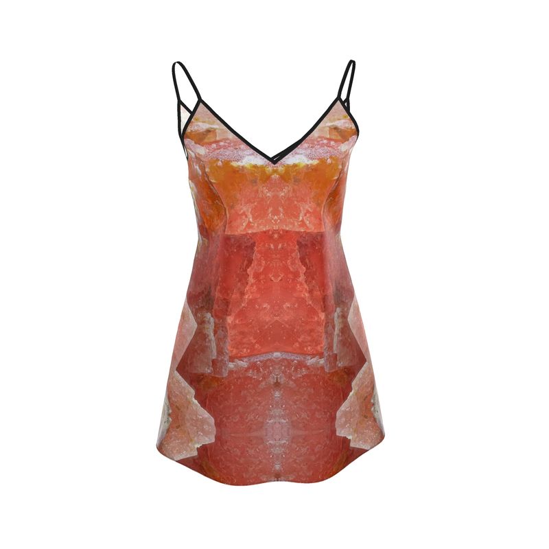 Mini Slip Dress: Rhodochrosite, Mt. St, Hilaire, Monteregie, Quebec, Canada, EX Neal Pfaff, Original Color