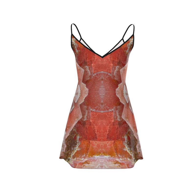Mini Slip Dress: Rhodochrosite, Mt. St, Hilaire, Monteregie, Quebec, Canada, EX Neal Pfaff, Original Color